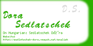 dora sedlatschek business card